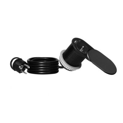 Gniazdo meblowe Ø6cm wpuszczane w blat z przesuwną pokrywką ładowarką USB i przewodem 1,9m, 1x2P+Z  OR-GM-9042/B ORNO (OR-GM-9042/B)
